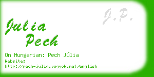 julia pech business card